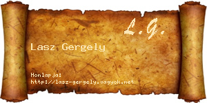 Lasz Gergely névjegykártya